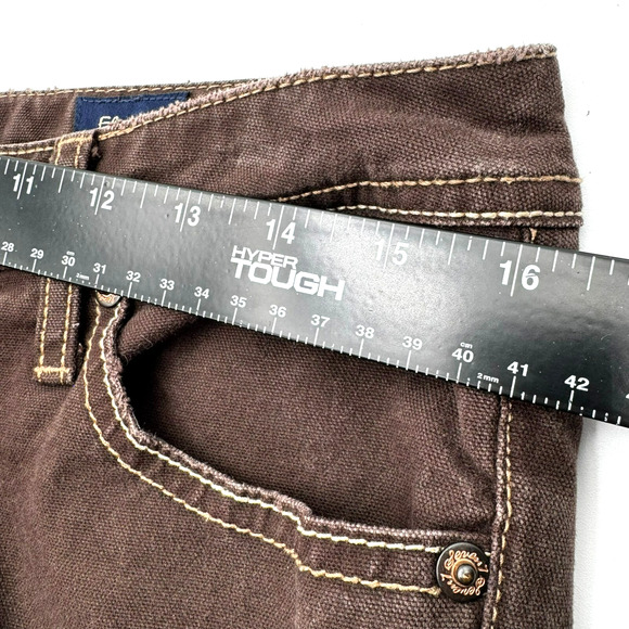 SEVEN7 Women's 30 Jeans Brown Flare Cowgirl Embroidered Pockets Hippie Boho y2k - Picture 8 of 11